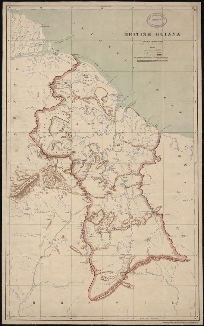 Map of Guiana - 1908. NOTE: 